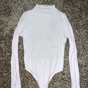 Shinestar light purple bodysuit with mock neck.